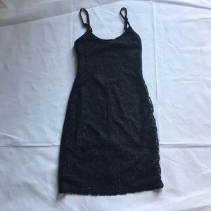 3/20ASOS petite black lace dress spaghetti strap